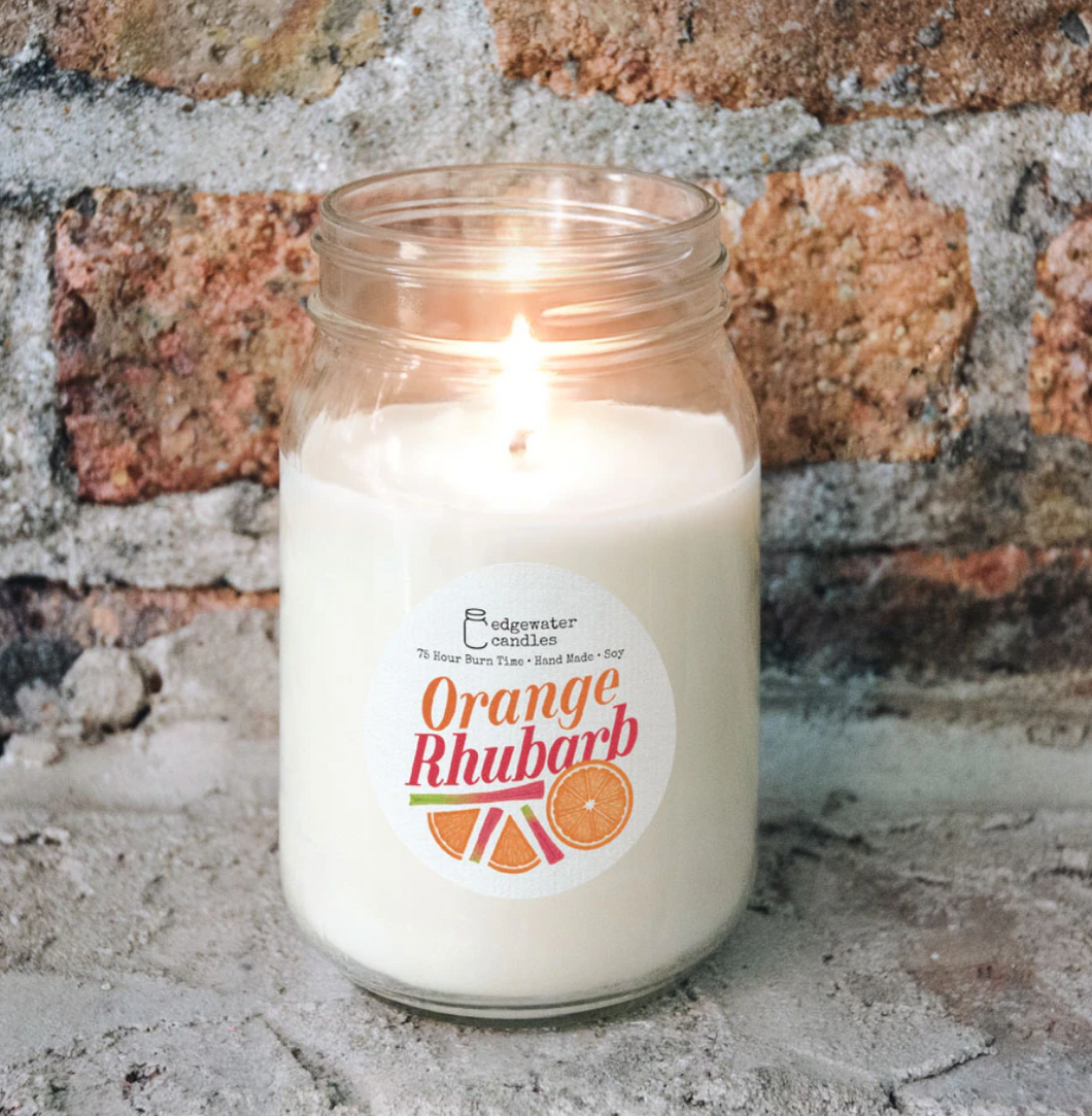 Edgewater Orange Rhubarb Candle